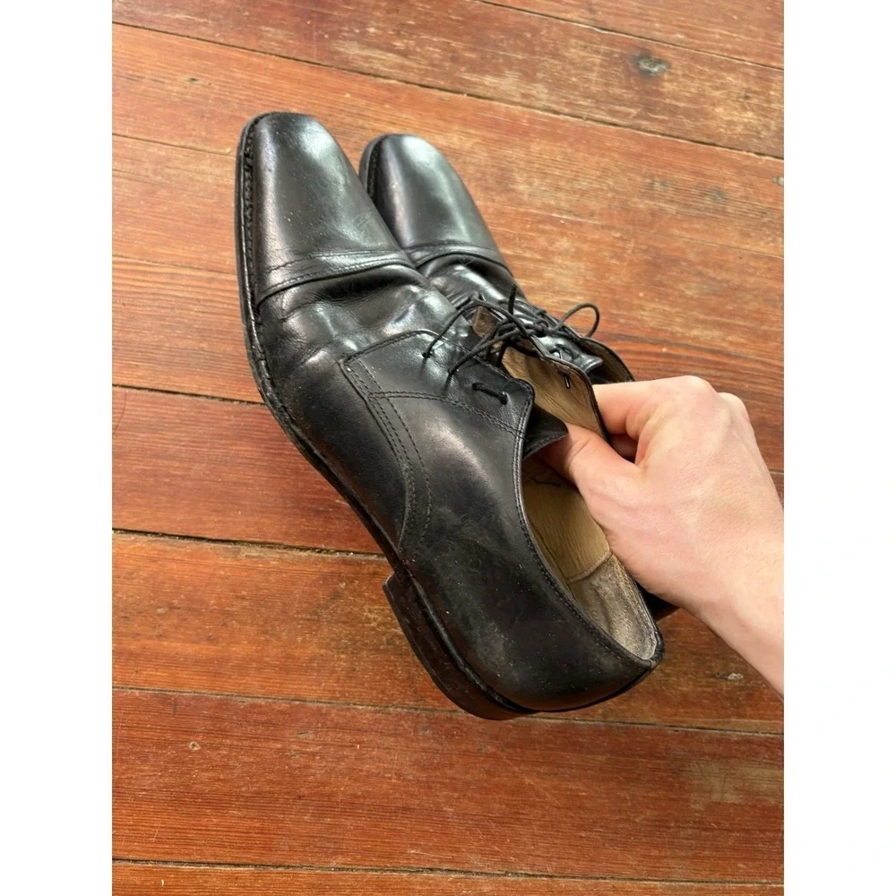To Boot New York Adam Derrik Plain Black Leather Oxford - Size 11